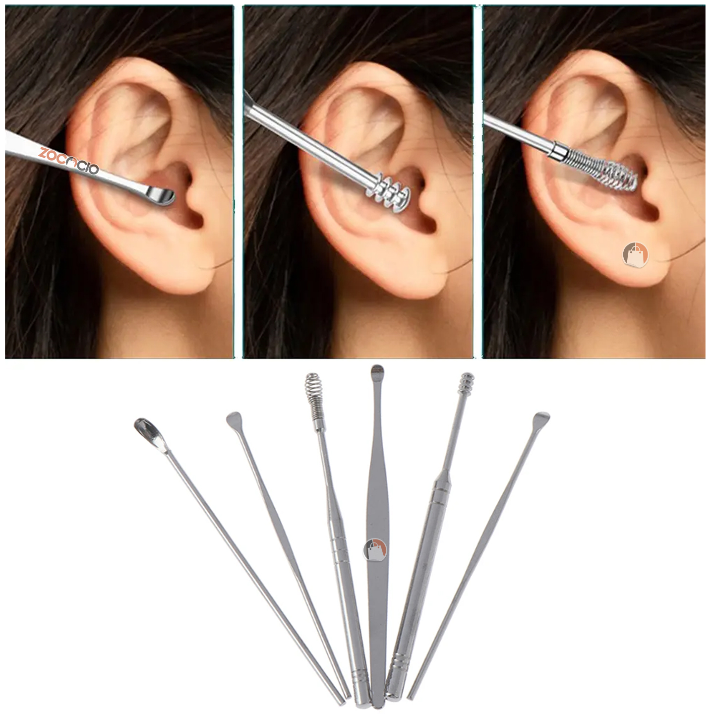 Miniatura 4 de Set Limpiador De Oídos X6 Piezas Higiene